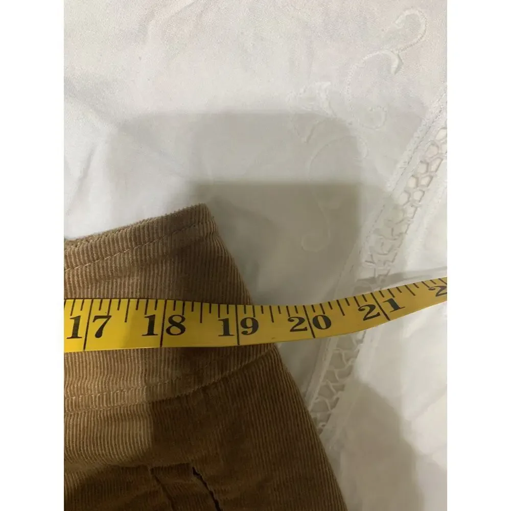 Talbots Woman Brown Corduroy Pencil Skirt Size 12 Elastic in Waist Work Career - Picture 3 of 9